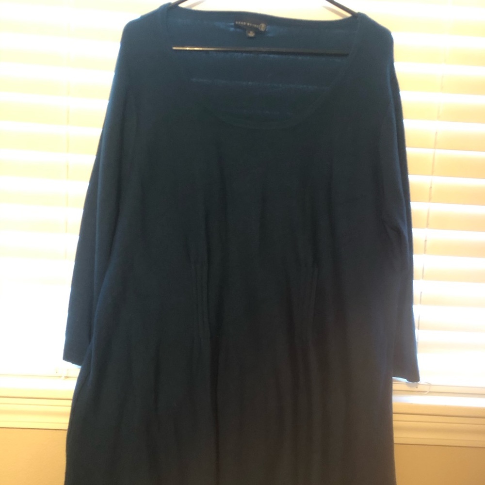 Slate Blue Sweater 3/4 sleeve 2X - Picture 1 of 4